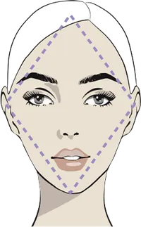 Diamond face shape illustration