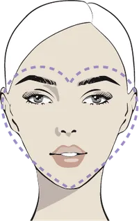 Heart face shape illustration